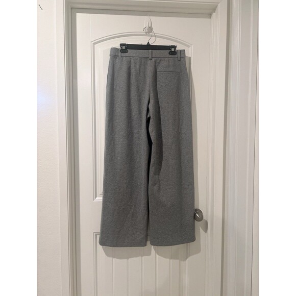 UNIQLO Women’s Gray Brushed Jersey Wide Pants Waist 30-31 inches Size L - Picture 7 of 9
